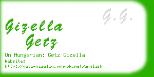 gizella getz business card